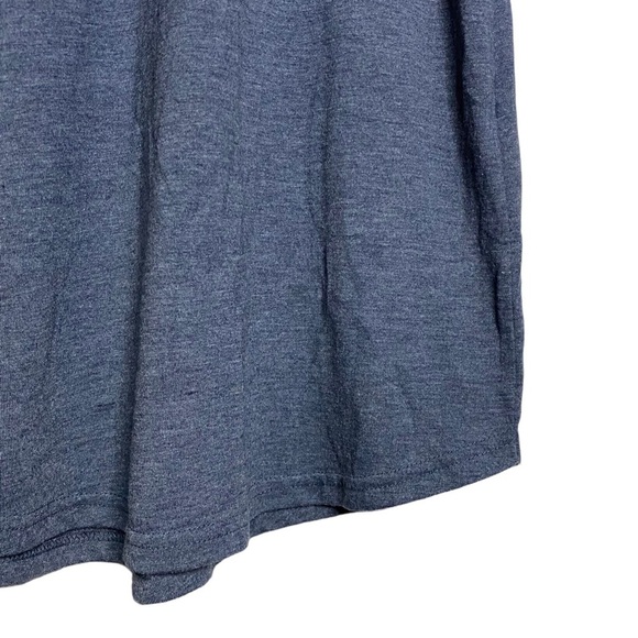 Cotton On Tee Shirt Dress Heather Navy A-Line Curved Hem Folded Cuff Extra Small - Picture 7 of 14